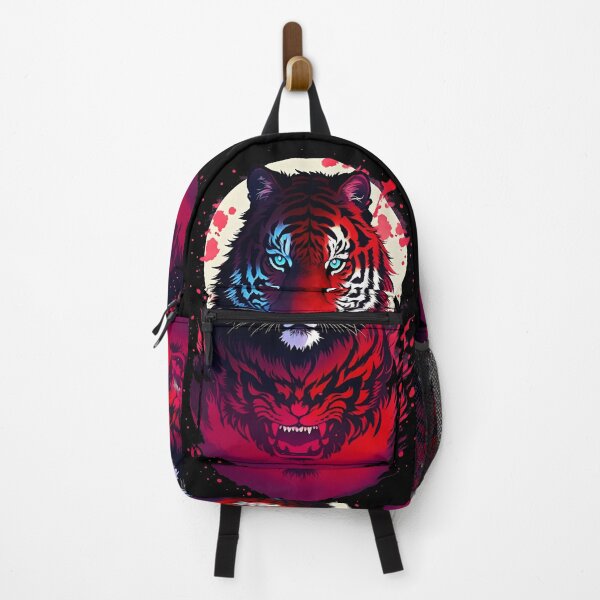 Artikelvorschau, Roter Tiger-Vollmond-Kunst entworfen und verkauft von MindWave THC.