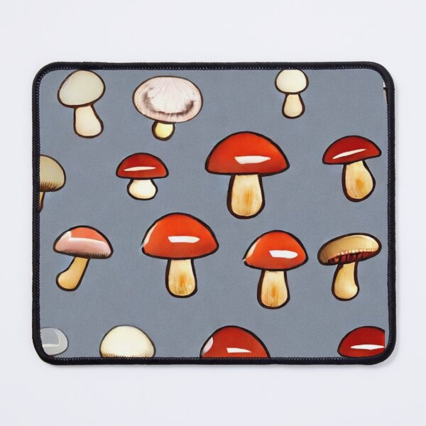 Item preview, Red cap murshrooms grey backround designed and sold by melridger.