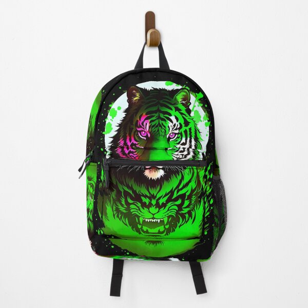 Artikelvorschau, Grüner Tiger-Vollmond-Kunst entworfen und verkauft von MindWave THC.