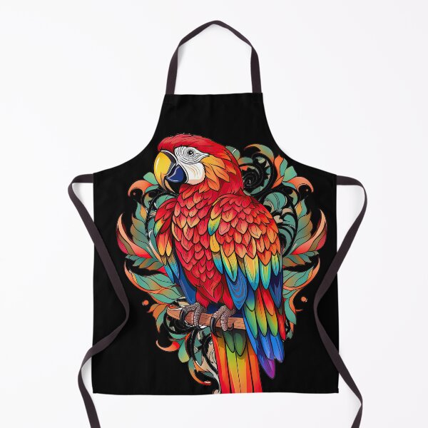 Item preview, Scarlet macaw with a colorful pattern in the style of organic art nouveau designed and sold by Adriano Carrideo.