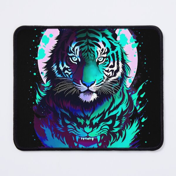 Artikelvorschau, Winter-Tiger-Vollmond-Kunst entworfen und verkauft von MindWave THC.