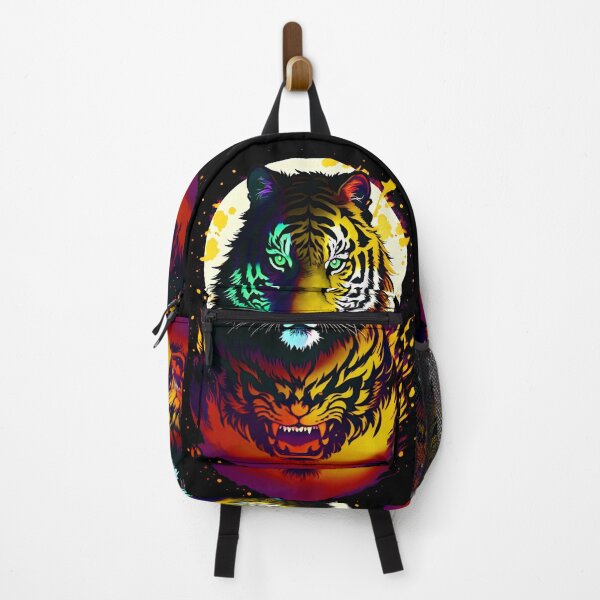 Artikelvorschau, Orangefarbener Tiger-Vollmond-Kunst entworfen und verkauft von MindWave THC.