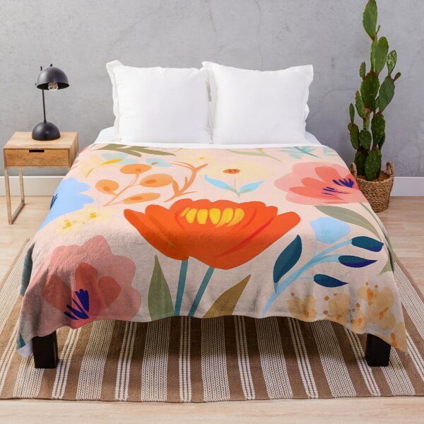Item preview, boho design abstract oil painting flower 25 designed and sold by UnaWu533.