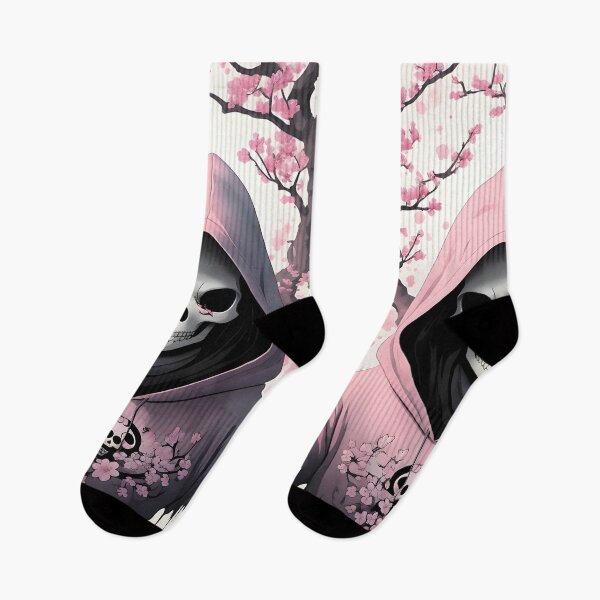 Item preview, Creepy Cute Grim Reaper Japanese Style with Cherry Blossom Tree designed and sold by EddieBalevo.