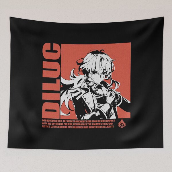 Item preview, Diluc Pyro Genshin Impact  designed and sold by pagan-mouse.