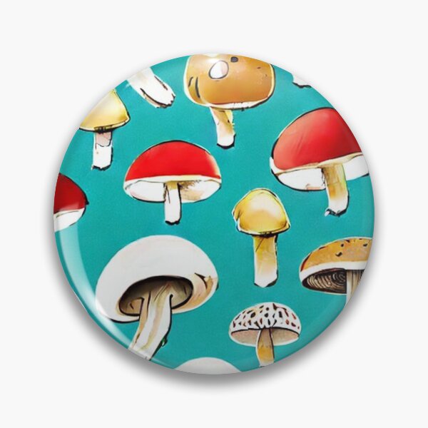 Item preview, Red cap mushrooms green background designed and sold by melridger.