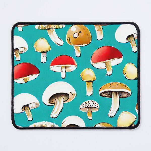 Item preview, Red cap mushrooms green background designed and sold by melridger.