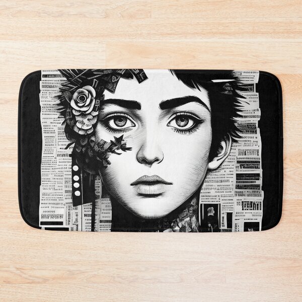Item preview, Cyberpunk Girl Newspaper and Magazines Collage  designed and sold by EddieBalevo.