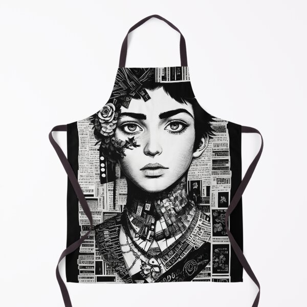 Item preview, Cyberpunk Girl Newspaper and Magazines Collage designed and sold by EddieBalevo.