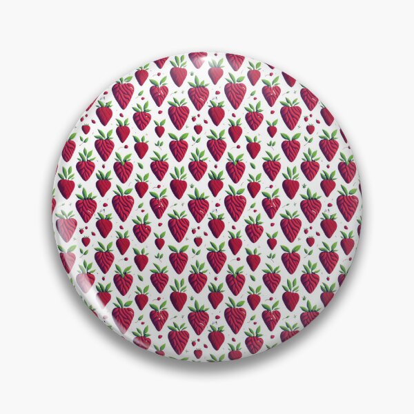 Item preview, Nature's Love: Seamless Pattern with strawberries red black designed and sold by UsDesignsArt.
