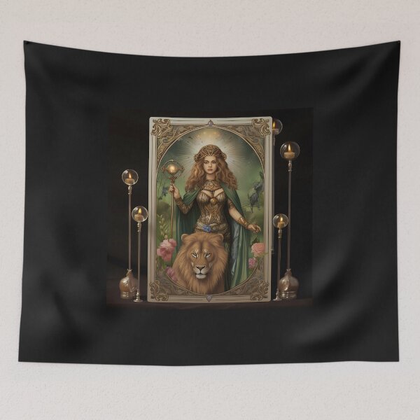 Item preview, Tarot card XI The Power with Woman and Leo designed and sold by Karl Aldinger.