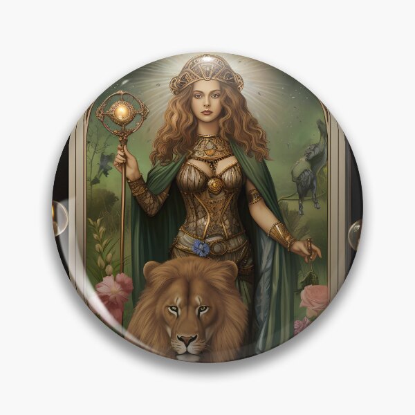 Item preview, Tarot card XI The Power with Woman and Leo designed and sold by Karl Aldinger.