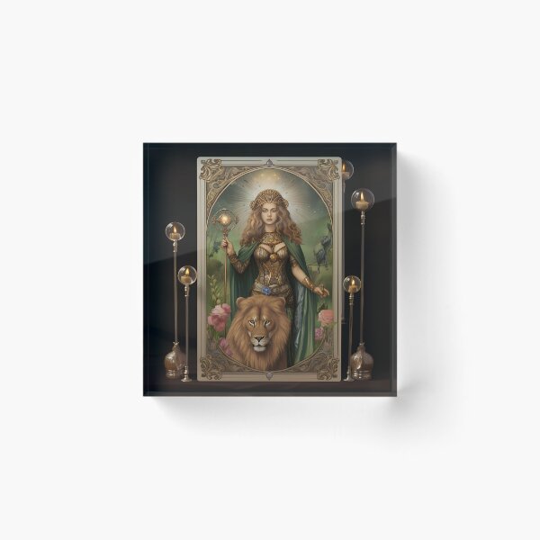 Item preview, Tarot card XI The Power with Woman and Leo designed and sold by Karl Aldinger.