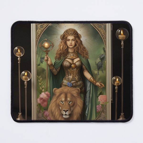 Item preview, Tarot card XI The Power with Woman and Leo designed and sold by Karl Aldinger.