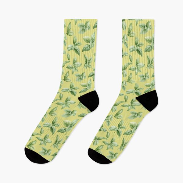 Item preview, Watercolor Basil Plant Pattern designed and sold by taniasofia.