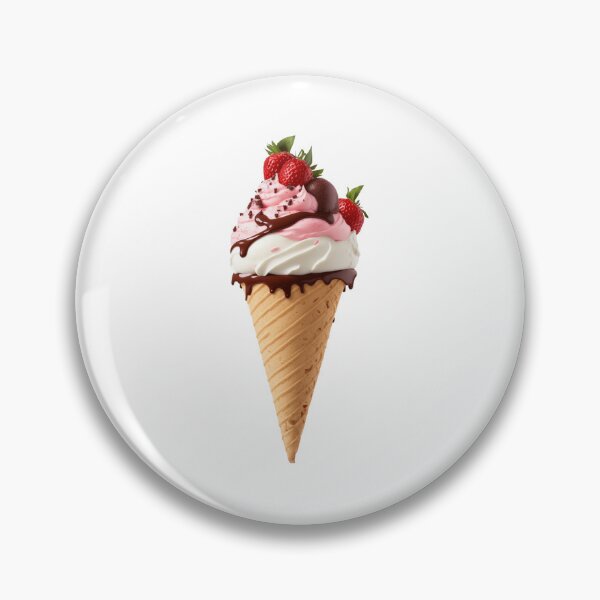 Item preview, Strawberry vanilla chocolate icecream cone gelato dessert cornet designed and sold by w1ckerman.