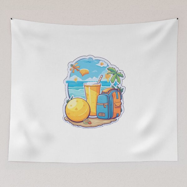 Item preview, Summertime beach sticker style deasign  designed and sold by SmileshareShop.