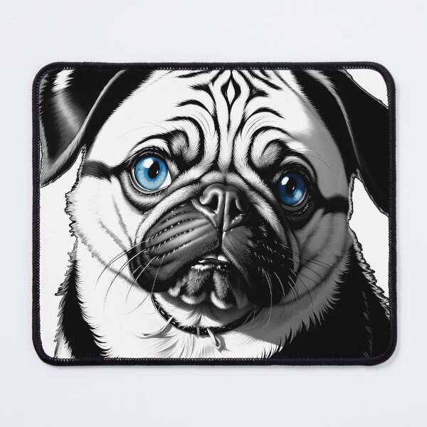 Item preview, Monotone cute pug designed and sold by Animal-Avenue.