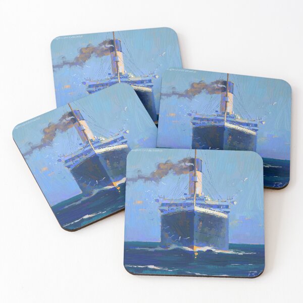 Item preview, Titanic at sea - Painting by Eliott Sontot | Maritime artwork designed and sold by Eliott Sontot.