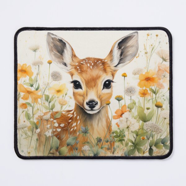 Item preview, Watercolour Deer surrounded by flowers designed and sold by IdeasCabin.