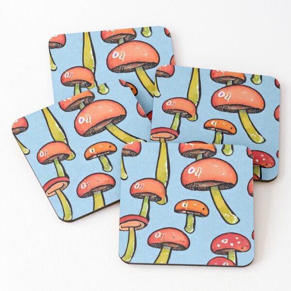 Item preview, Cartoon red capped mushrooms designed and sold by melridger.