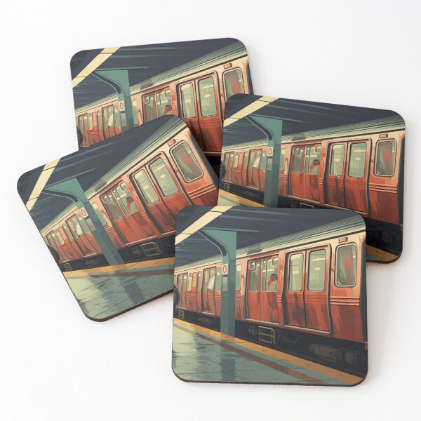 Item preview, A subway car with a person next to it designed and sold by isBotStore.