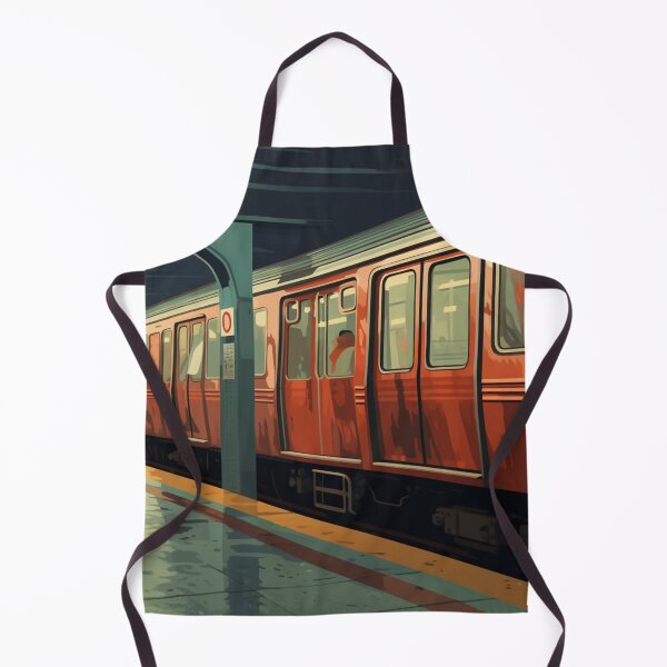 Item preview, A subway car with a person next to it designed and sold by isBotStore.