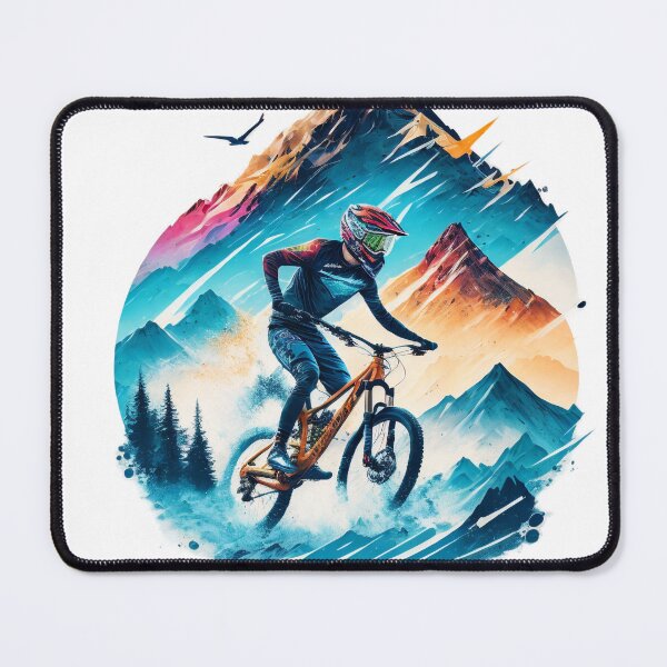 Item preview, mountain biking scene in a splash art style designed and sold by jboteroc2023.