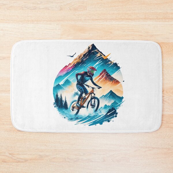 Item preview, mountain biking scene in a splash art style designed and sold by jboteroc2023.