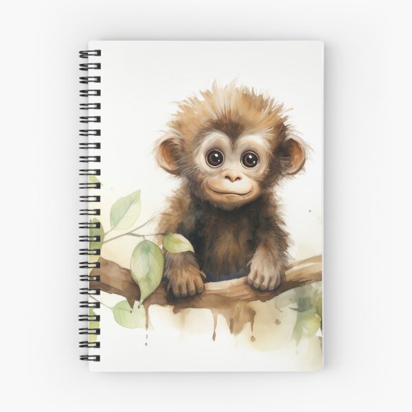 Item preview, Watercolour Monkey on a branch designed and sold by IdeasCabin.