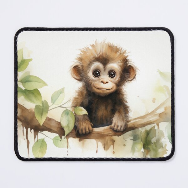 Item preview, Watercolour Monkey on a branch designed and sold by IdeasCabin.
