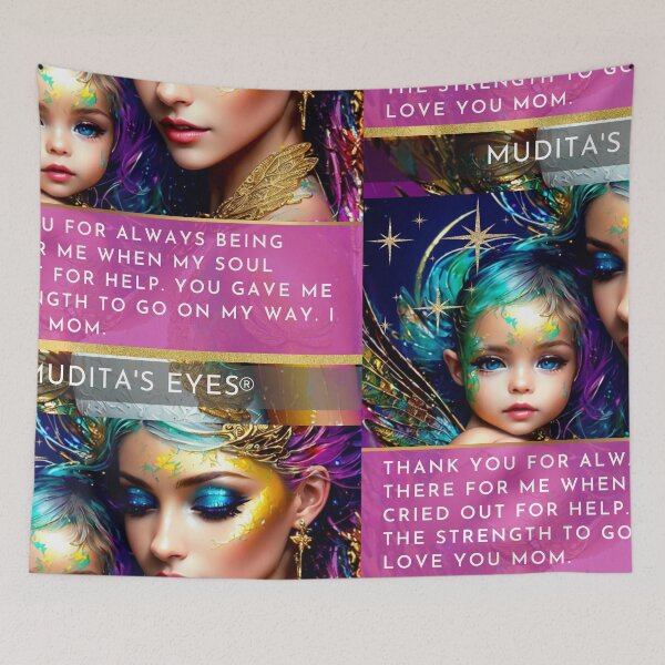 Item preview,  Beautiful " You gave me the strength to go on my way. I love you mom." Angelic  Mother and Baby  Sticker designed and sold by MuditasEyes.