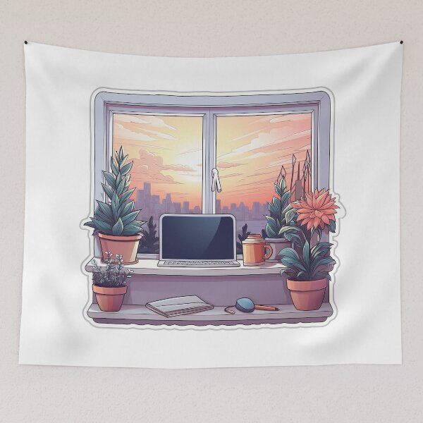 Item preview, Minimalistic Cozy Work From Home Sticker designed and sold by SamcroMike.