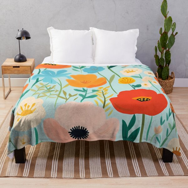 Item preview, boho design abstract oil painting flower 27 designed and sold by UnaWu533.