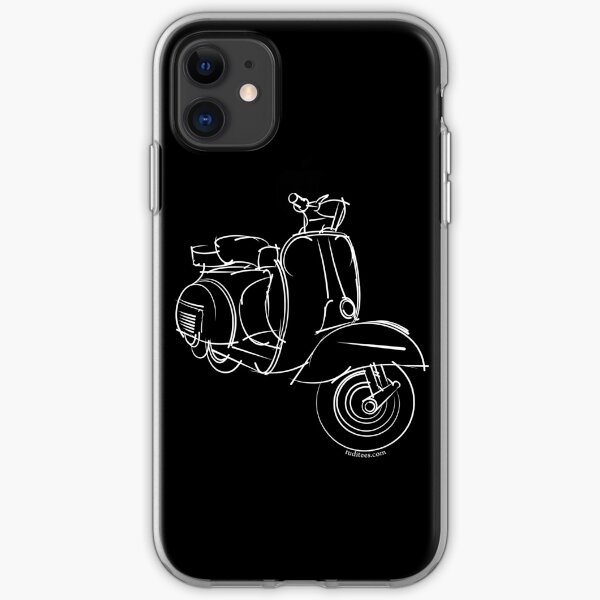 Vespa blanca iPhone Soft Case