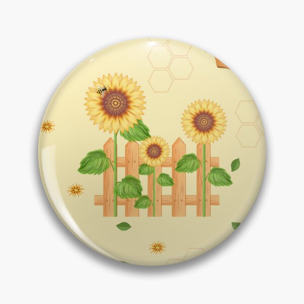 Item preview, Bees, sunflowers, chamomile designed and sold by TalkingWallsGe.
