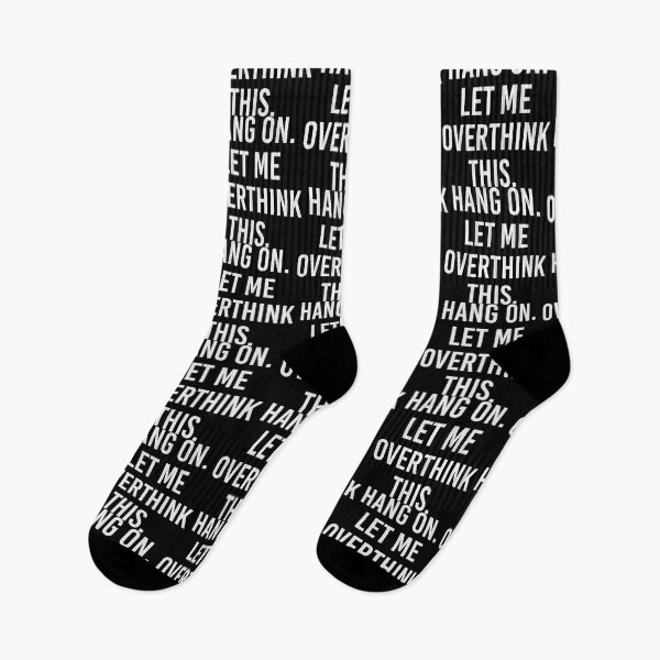 Item preview, Hang on let me overthink this Shirt. Quote Shirt. Funny Sticker. Trendy humour. Quote humour Mug. Funny iPhone Case.  designed and sold by Aknarin Thika.