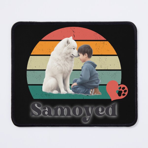 Item preview, Samoyed retro sunset, perfect for anyone that loves samoyed dogs designed and sold by Vindbult.