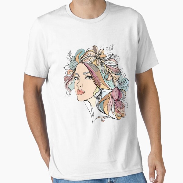 【COLOR iN ID】lady face t-shirt Woman Face T-Shirts for Sale | Redbubble
