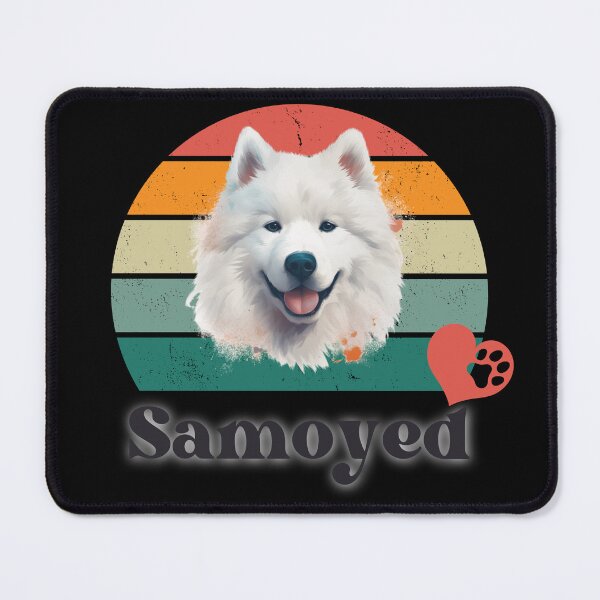 Item preview, Samoyed retro sunset, perfect for anyone that loves samoyed dogs designed and sold by Vindbult.