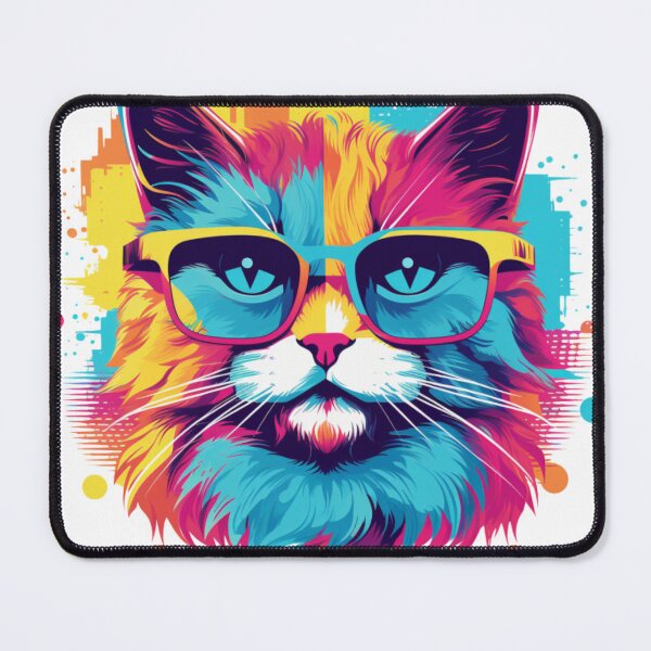 Item preview, Rainbow Cat Wearing Glasses designed and sold by ShepherdsPieMan.