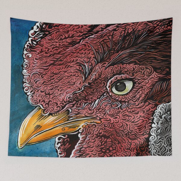 Item preview, Swirley Rooster Face designed and sold by Ty Meier.
