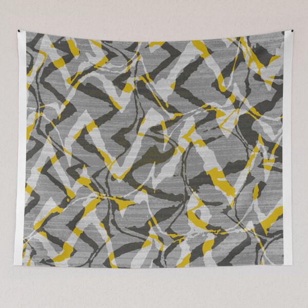 Item preview, Abstract zebra yellow designed and sold by Alessandro Remo Mazzoni Remotextiles.