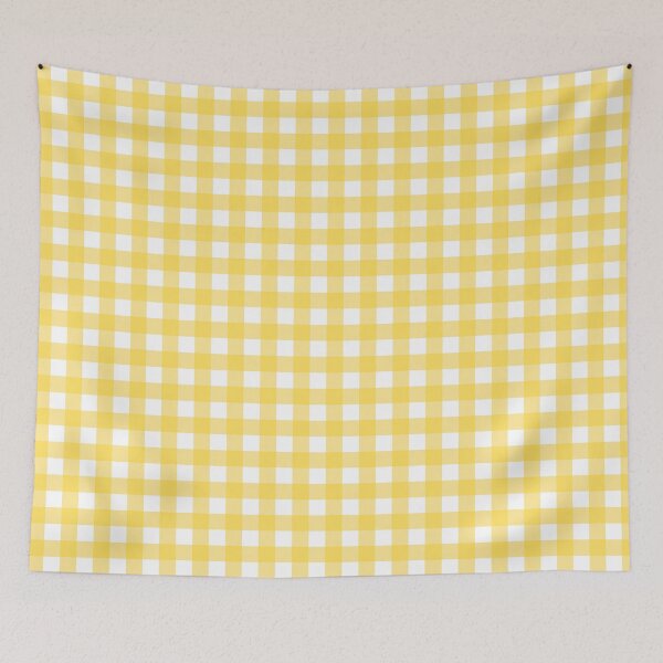 Item preview, Gingham white yellow designed and sold by Colorblizz.