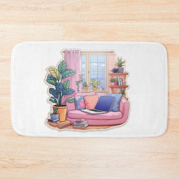 Item preview, Minimalistic Cozy Work From Home Sticker designed and sold by SamcroMike.