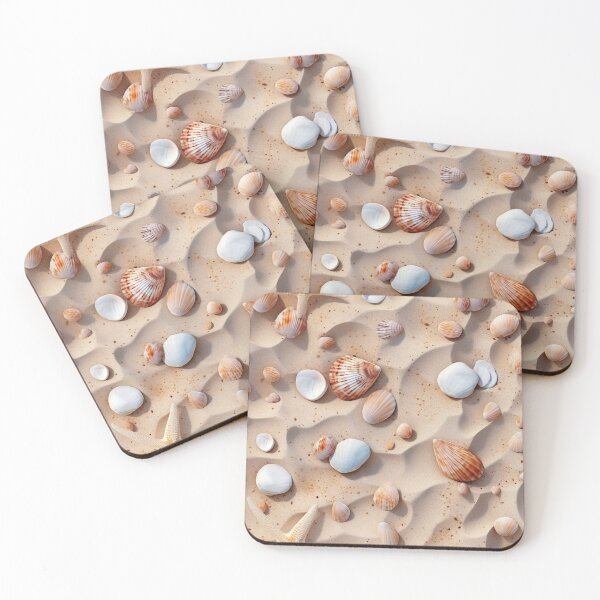 Item preview, Beach artwork pattern with sea shells and stones 2 designed and sold by titur.