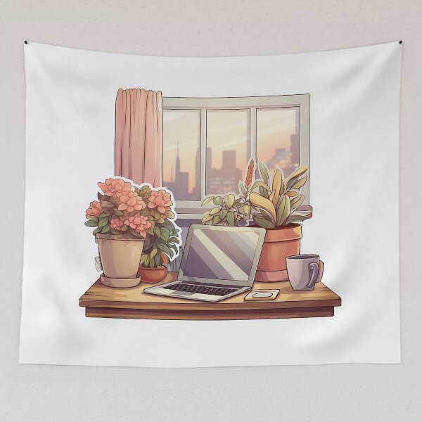 Item preview, Minimalistic Cozy Work From Home Sticker designed and sold by SamcroMike.