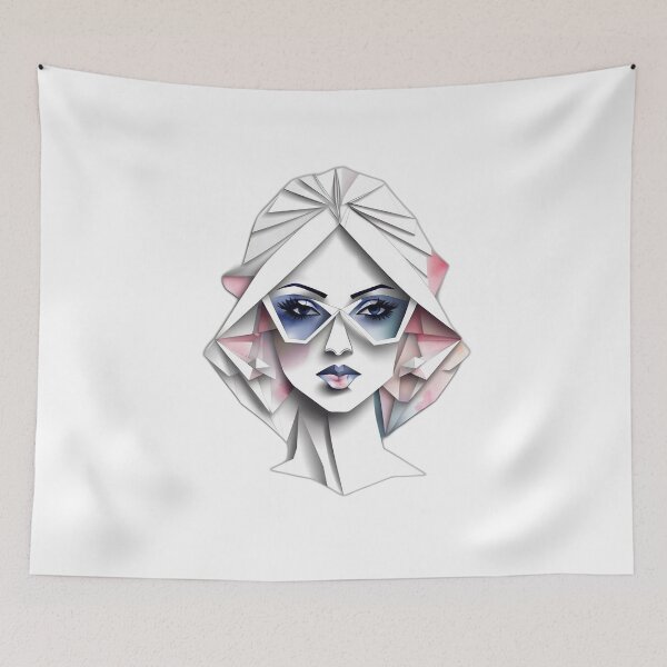 Item preview, beautiful girl origami , watercolor designed and sold by DeluxBee.
