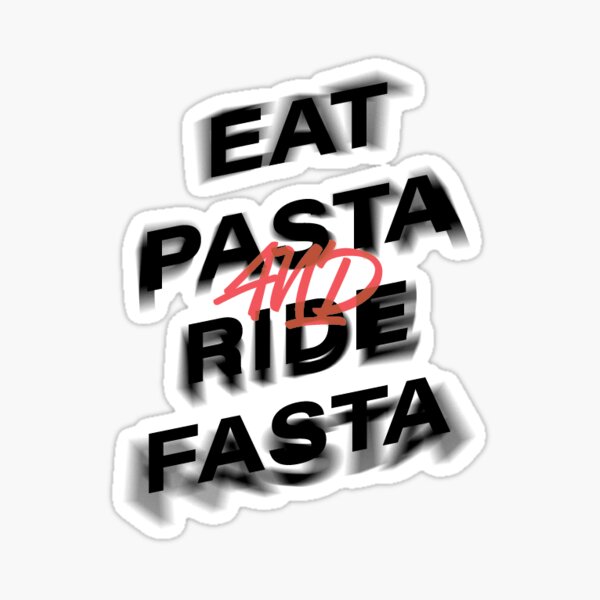Eat pasta ride fasta! Sticker