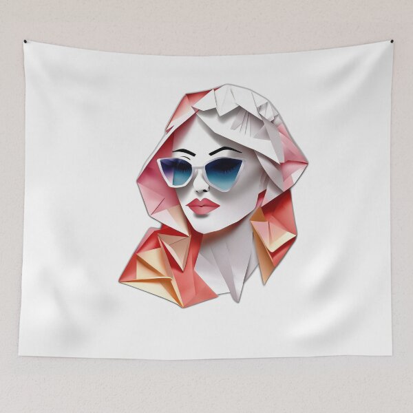Item preview, beautiful girl origami , watercolor designed and sold by DeluxBee.